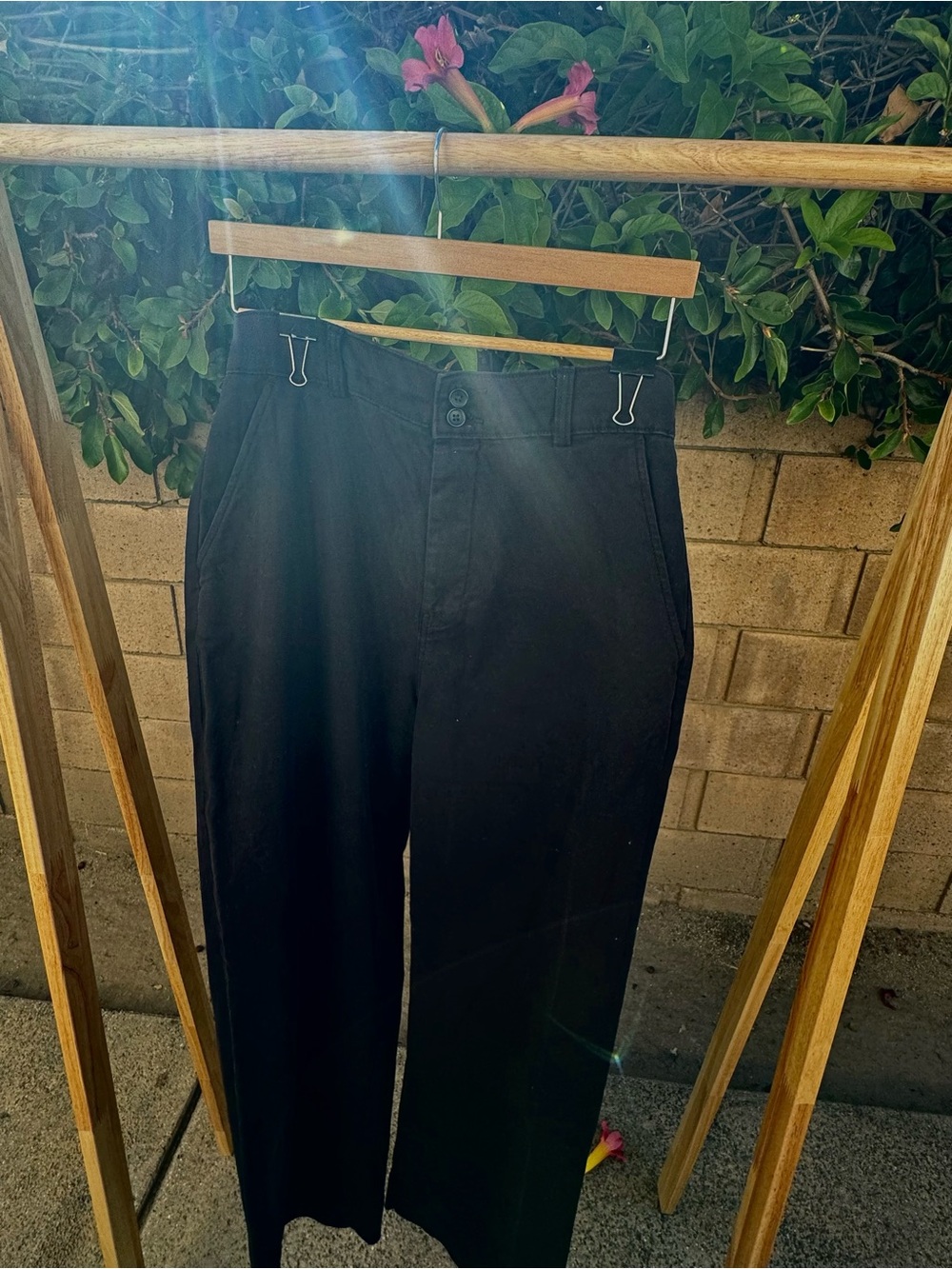 Everlane Black Wide Leg Jeans